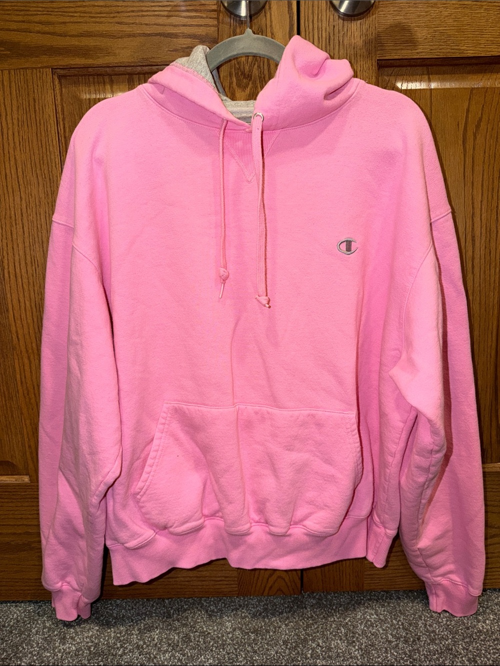 Champion Pink Reverse Weave Pullover Hoodie